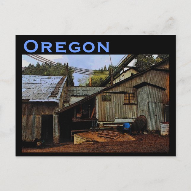 Carte postale Oregon Sawmill (Devant)