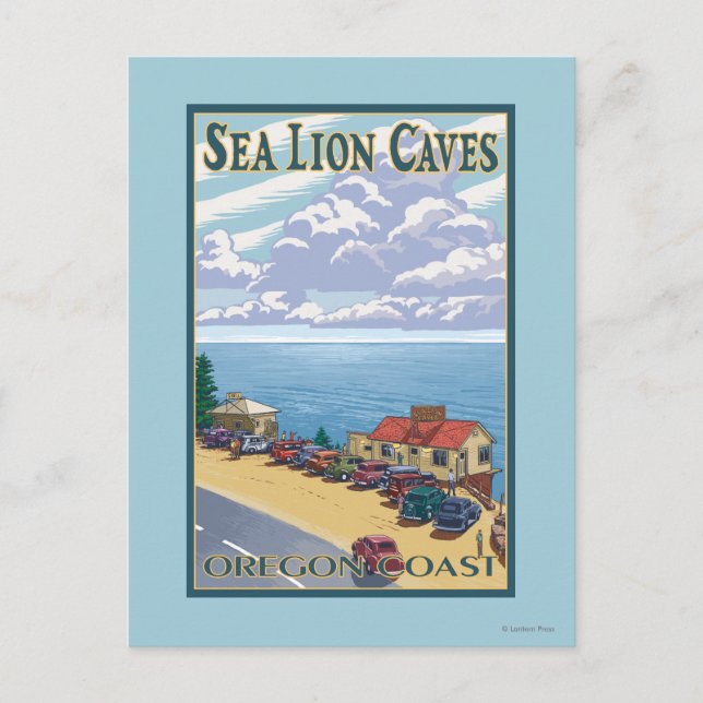 Carte Postale Oregon Sea Lion Caves Poster Vintage voyage (Devant)