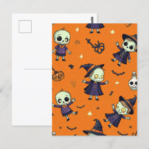 Carte Postale Oreiller Halloween Chic Épouvantable - Festivement