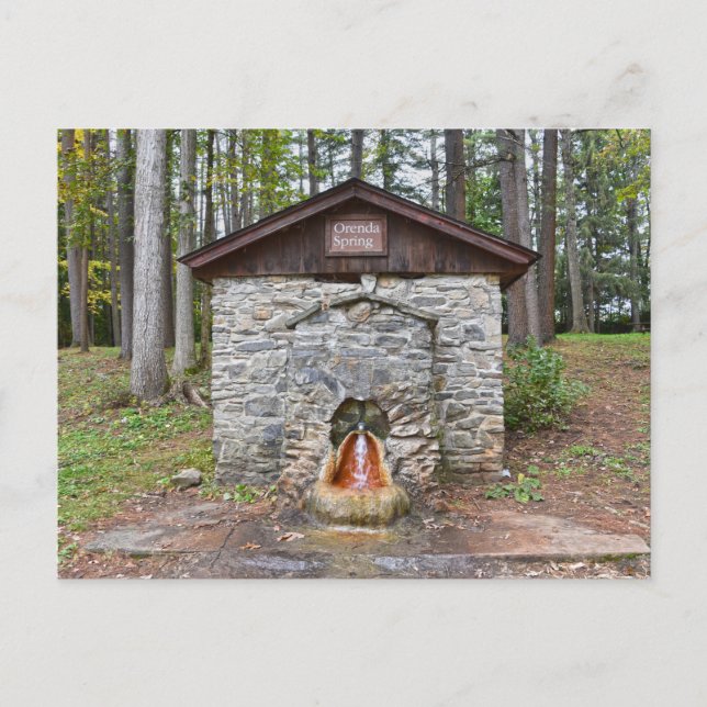 Carte Postale Orenda Spring, comté de Saratoga New York (Devant)