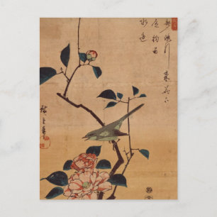 Carte Postale Oriental Camellia et Paruline