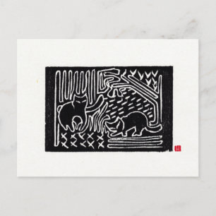 Carte postale originale Cat Art