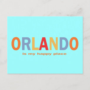 Carte Postale Orlando est ma belle typographie de l'endroit