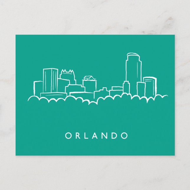 Carte Postale Orlando Florida Skyline (Devant)