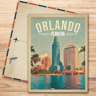 Carte Postale Orlando Florida Vintage Hauts bâtiments Palm 1960