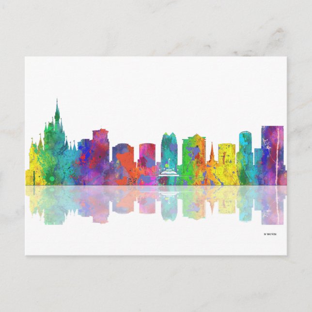 Carte Postale Orlando, Floride Skyline (Devant)