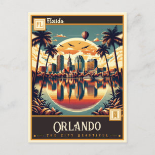 Carte Postale Orlando, Floride VINTAGE