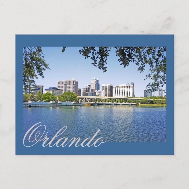 Carte Postale Orlando, Floride vue du lac Lucernee (Devant)