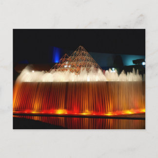 Carte Postale Orlando Theme Park Fontaine éclairée la nuit