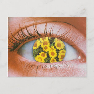Carte postale ornée de yeux