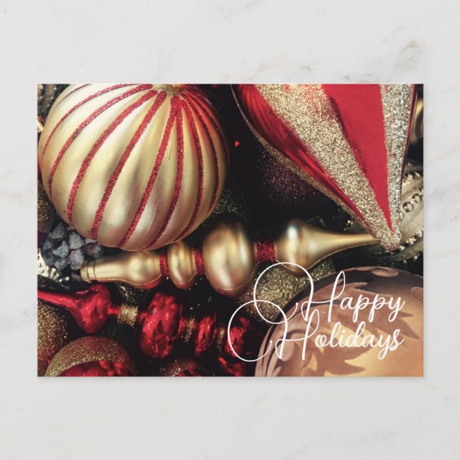 Carte Postale Ornement de Noël et de Noël (Devant)