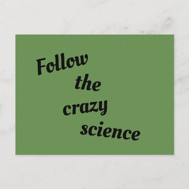Carte Postale Orphan noir citation suivre la science folle (Devant)