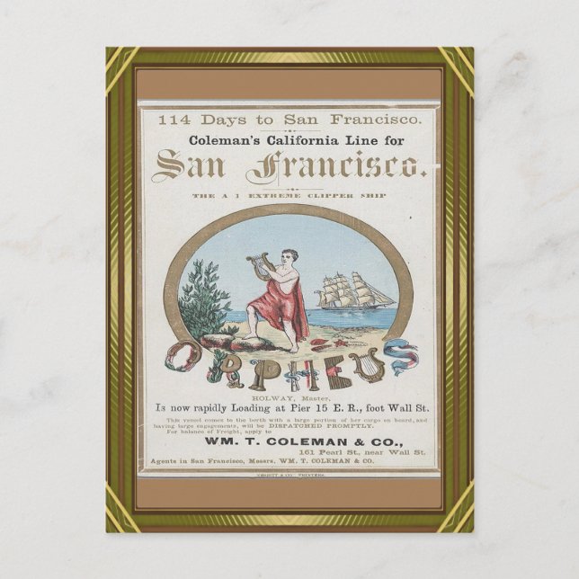 Carte Postale Orpheus Clipper (Devant)