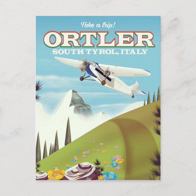 Carte Postale Ortler - Tyrol du Sud, Italie poster voyage (Devant)