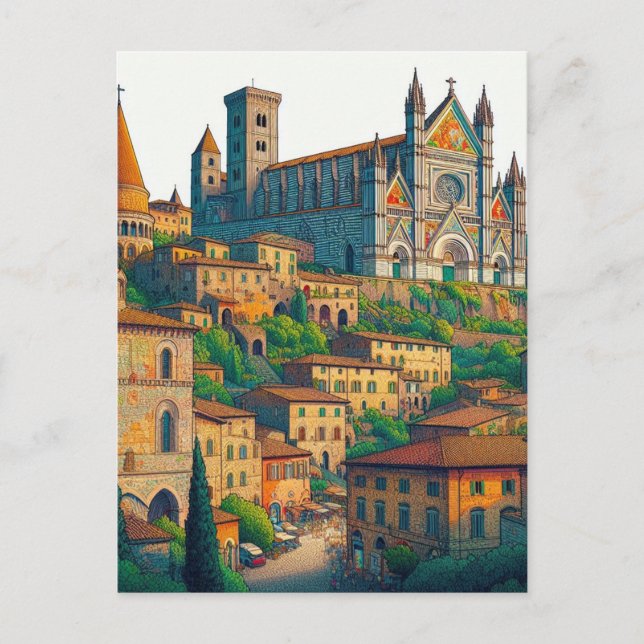 Carte Postale Orvieto, Italie, Vintage (Devant)