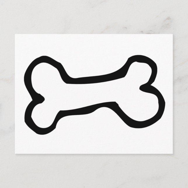 Carte Postale Os de chien mignon de bande dessinée (Devant)