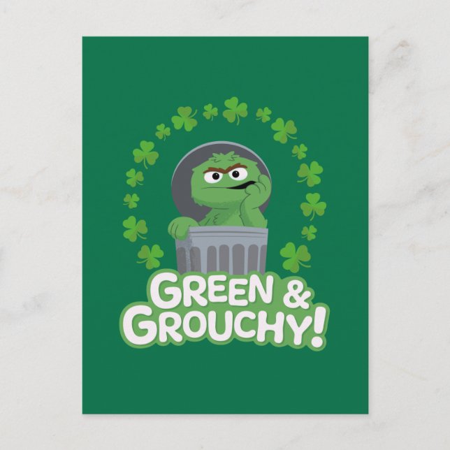 Carte Postale Oscar | Green & Grouchy ! (Devant)