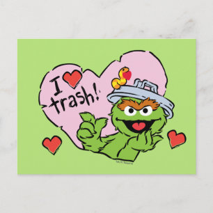 Carte Postale Oscar "J'adore les ordures" Valentine