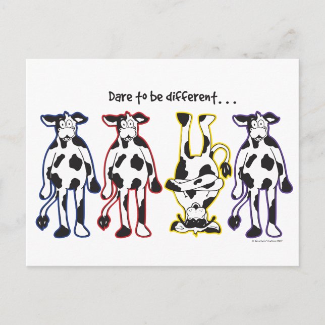 Carte Postale Oser être des vaches différentes (Devant)