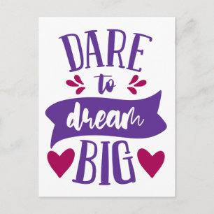 Carte Postale Oser Rêver Grande Inspiration Motivationnelle Post