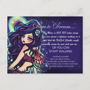 Carte Postale "Oser rêver" Inspiration Imaginaire Fairy Art