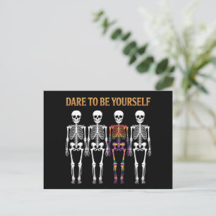 Carte Postale Osez être vous-même Squelette Mignon Cadeau de fie