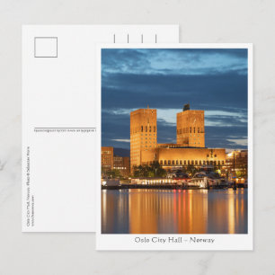 Carte Postale Oslo City Hall Norvège