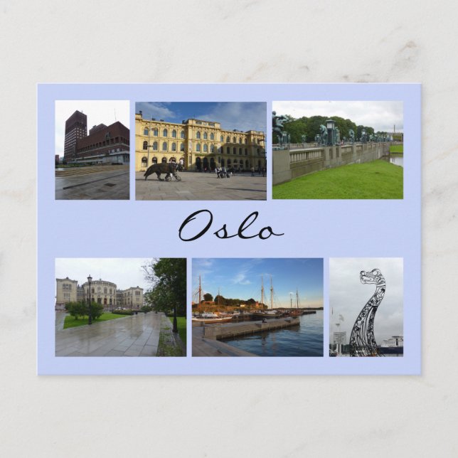 Carte Postale Oslo Collage 2 (Devant)