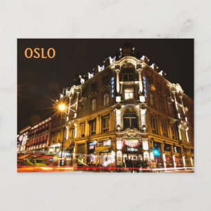 Carte Postale Oslo, Norvège la nuit