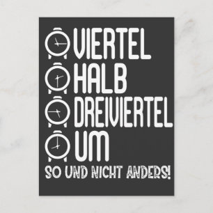 Carte Postale Ossi Ostdeutsche Uhrzeit Ossi Viertel Halb Um Uhr