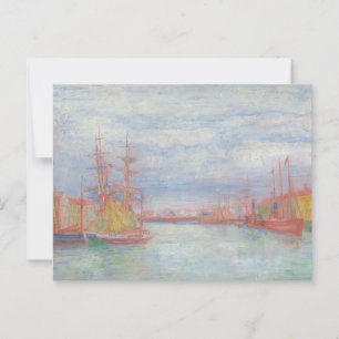 Carte Postale Ostende Harbour par James Ensor (1900)