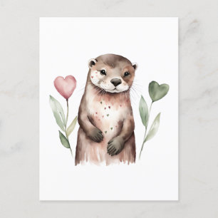Carte Postale Otter Aux Fleurs Carrosaires