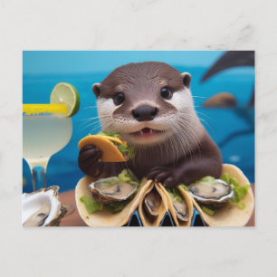 Carte Postale Otter Avec Tacos Osyster