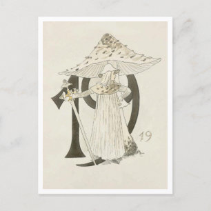 Carte Postale Ottilia Adelborg Floral Numéro Vintage - 19