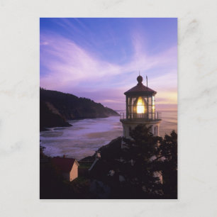 Carte Postale OU, côte de l'Oregon, phare de Heceta Head, sur