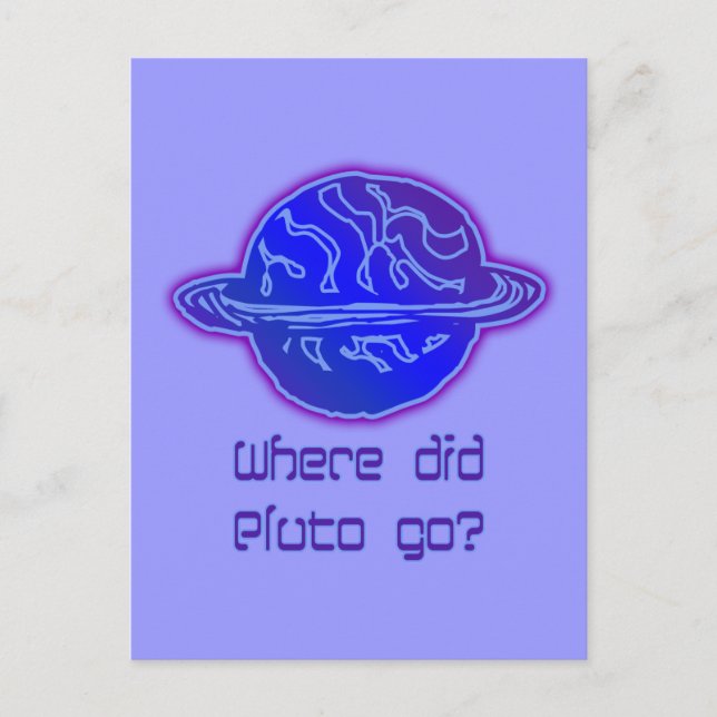 Carte Postale Où Est Allé Pluton ? (Devant)