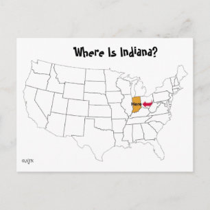 Carte Postale Où Est Indiana ?