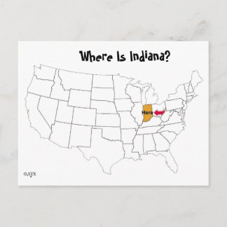 Carte Postale Où Est Indiana ?