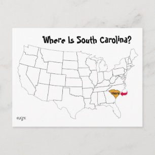 Carte Postale Où Est La Caroline Du Sud ?