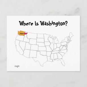 Carte Postale Où Est Washington ?