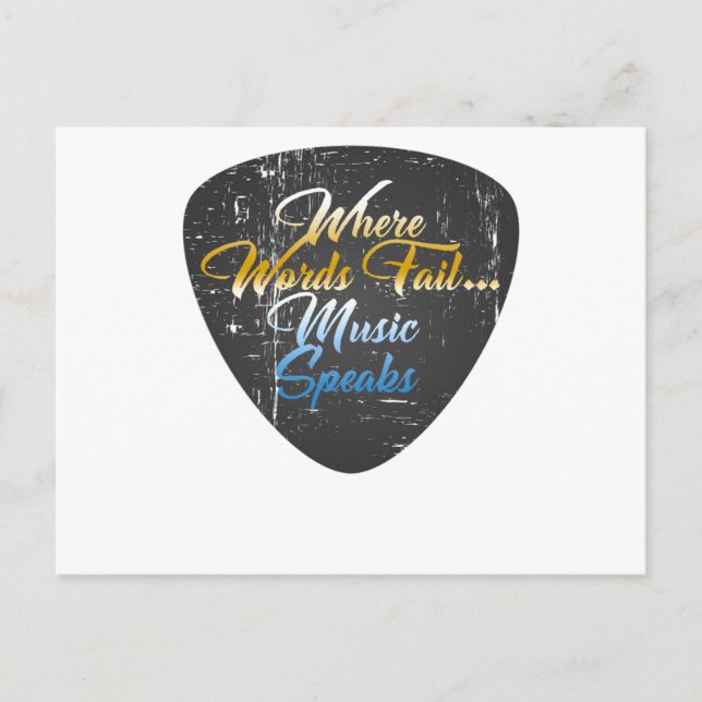 Carte Postale où les mots échouent... la musique parle (Devant)