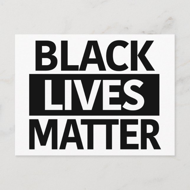 Carte postale ou mini-panneau Black Lives Matt (Devant)