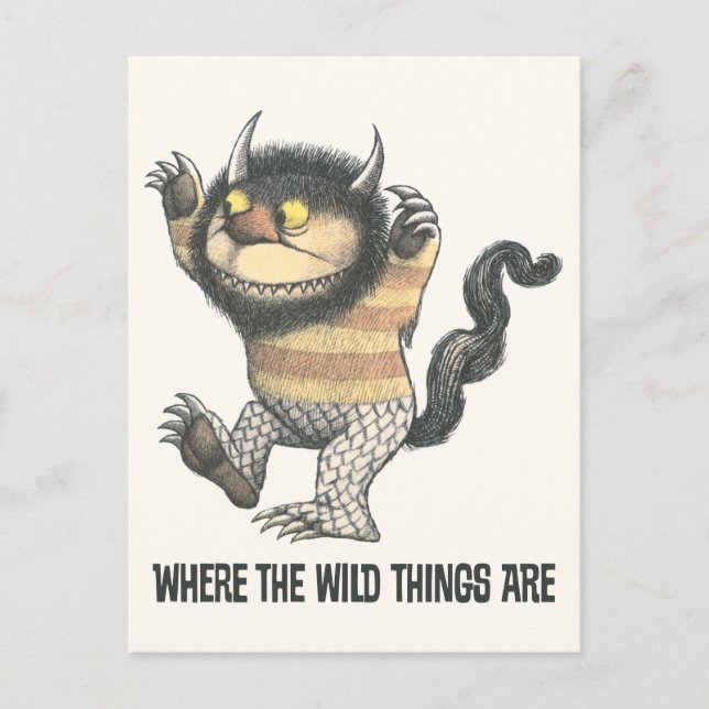 Carte Postale Où sont les choses sauvages | Wild Thing (Devant)