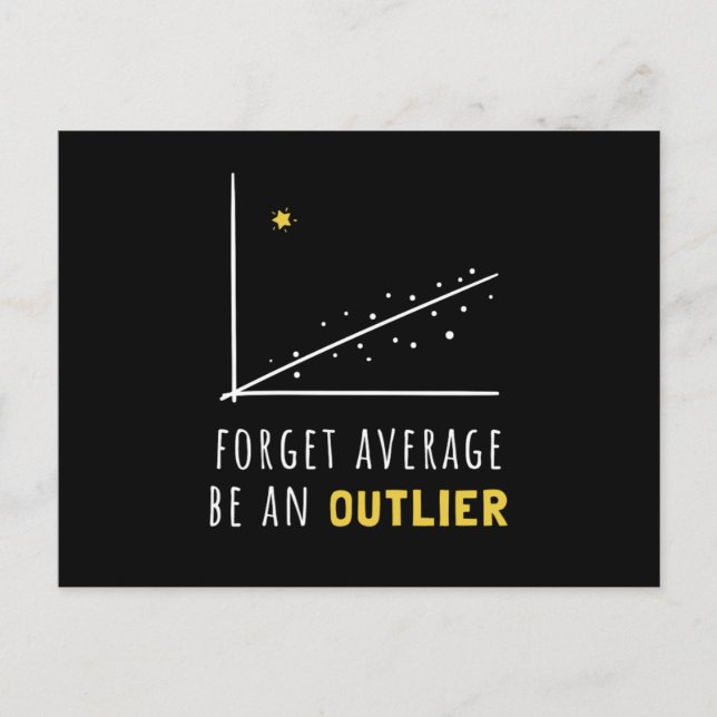 Carte Postale Oubliez La Moyenne Être Un Math Drôle Plus Ancien (Devant)