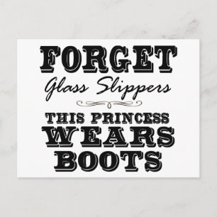 Carte Postale Oubliez Les Chaussons En Verre, Cette Princesse Po