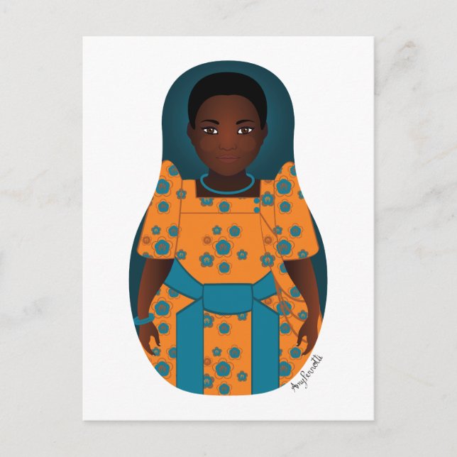Carte postale ougandaise Matryoshka (Devant)