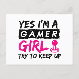 Carte Postale Oui, je suis une gamer fille de jeu
