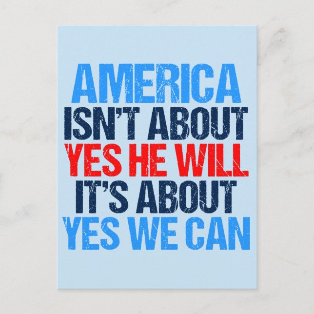 Carte Postale Oui Nous Pouvons Inspirer La Citation D'Obama (Devant)