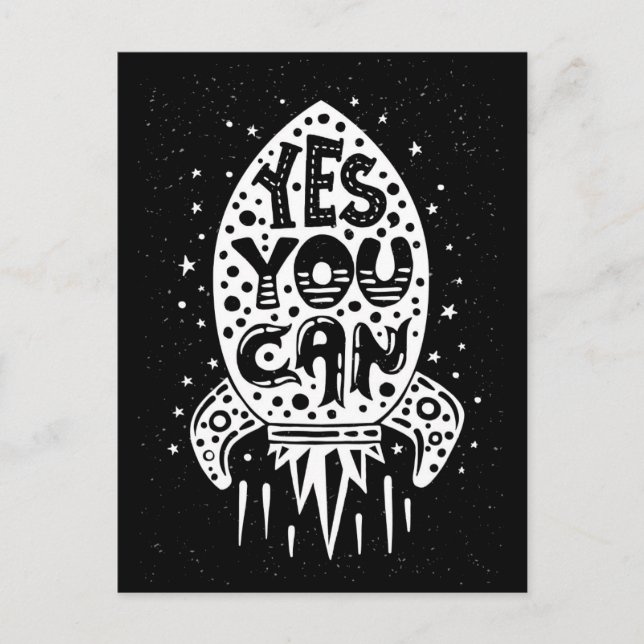 Carte Postale Oui Vous Pouvez Fusée (Devant)