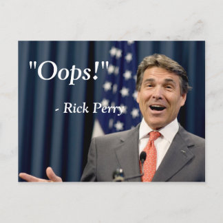 Carte Postale Oups ! - Rick Perry